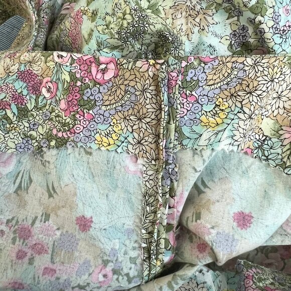 Vintage Handmade Floral Garden Girl Pinafore Midi Dress Grandmacore Cottagecore - Picture 6 of 8